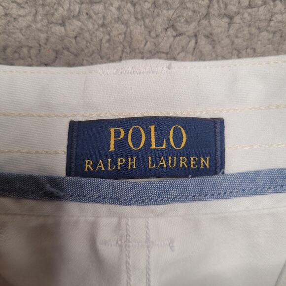 Polo Ralph Lauren Shorts Men 38 White Graphic Cargo Utility Pockets Twill Preppy - Picture 3 of 11
